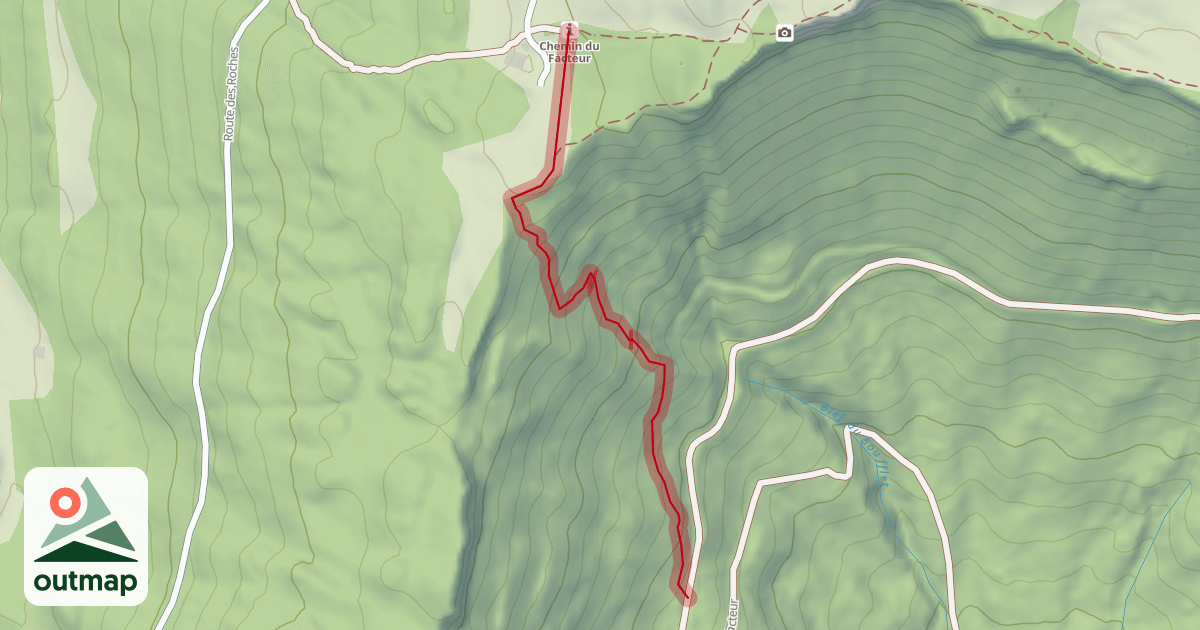 Map of Chemin du Facteur