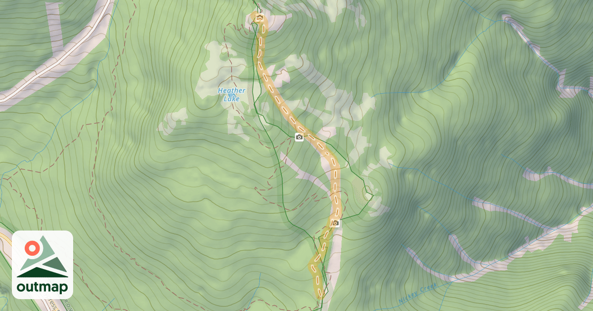 Map of Hollyburn Winter Access Trail