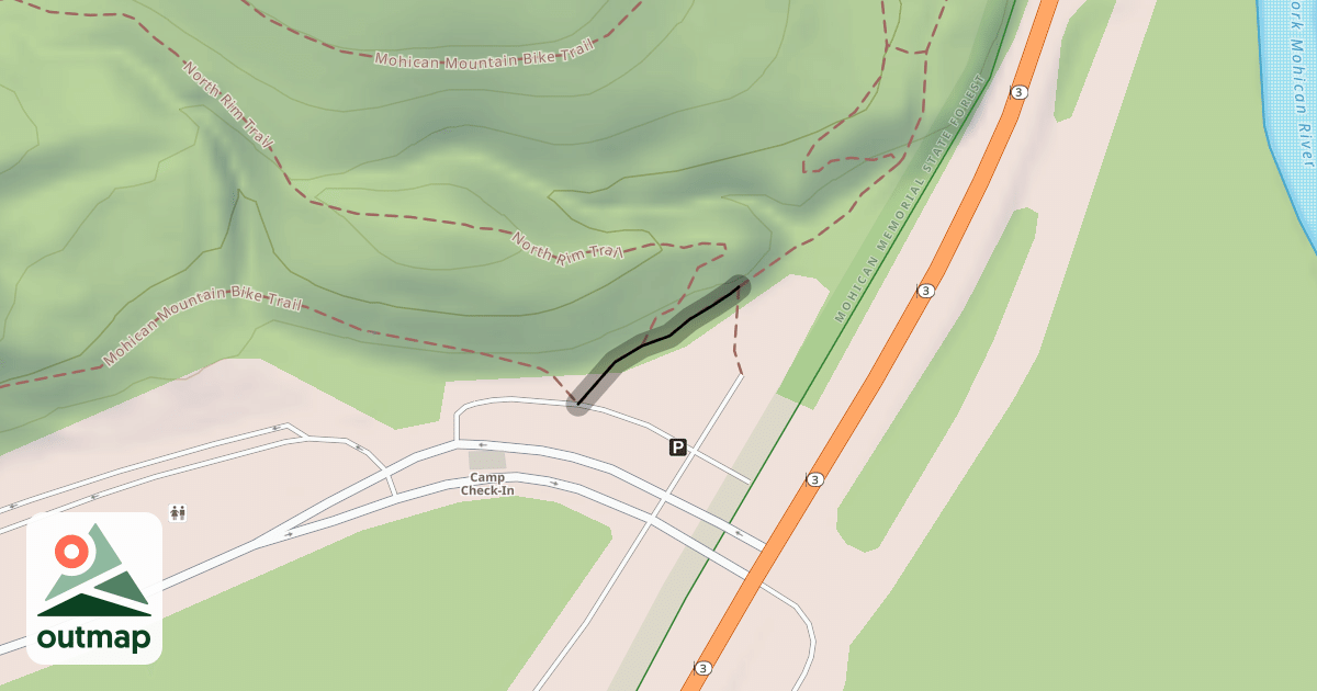Map of Mohican Mountain Bike Trail