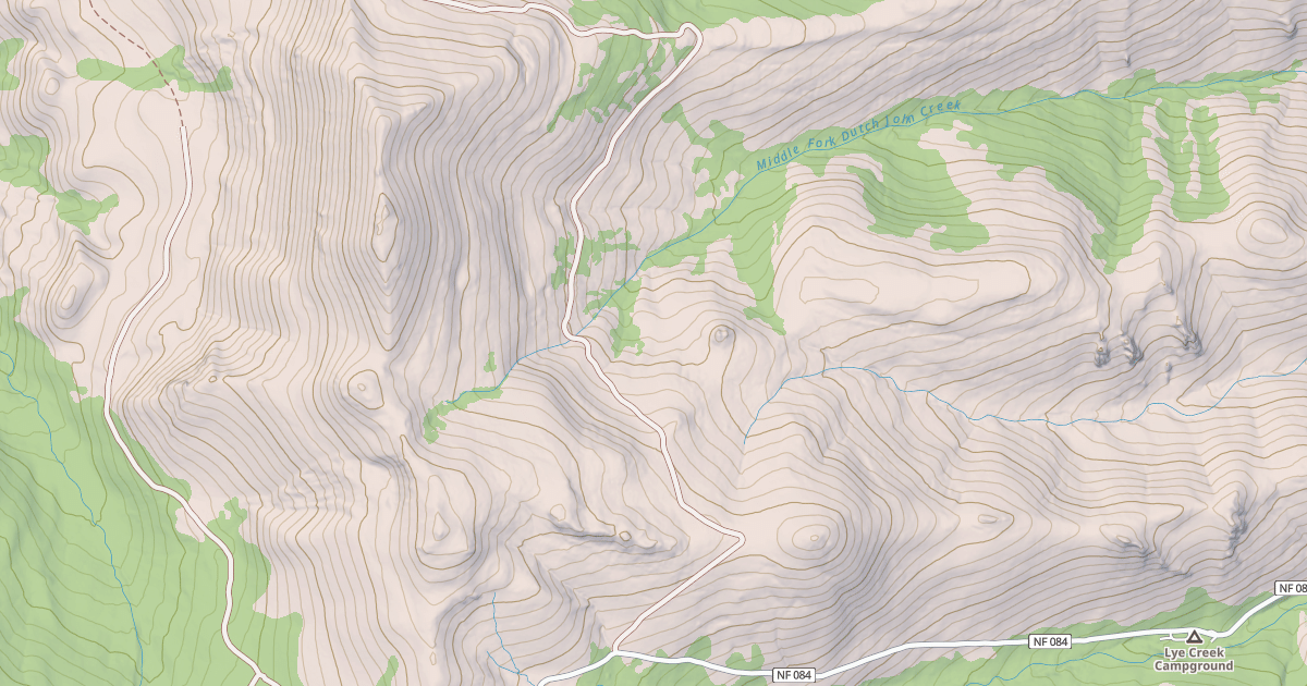 Map preview of LYE CREEK SPUR A