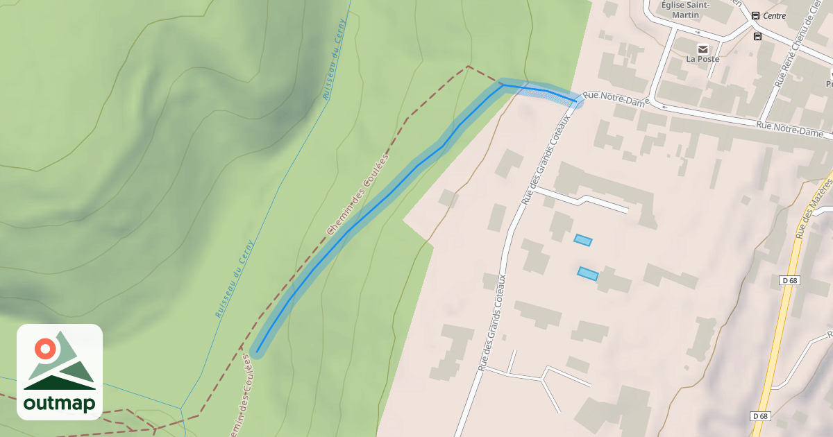 Map of Chemin des Coulées
