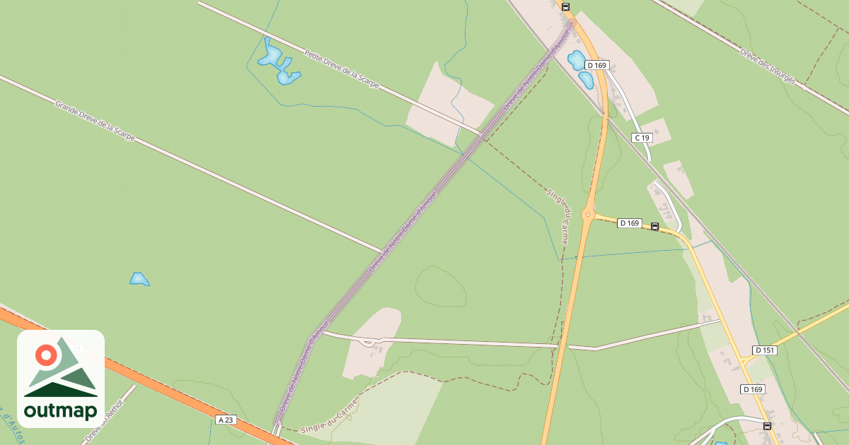 Map of Dreve de Notre-Dame d'Amour