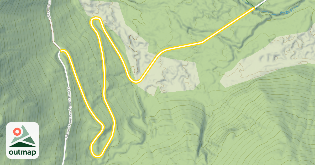 Map of National Forest Development Road 12