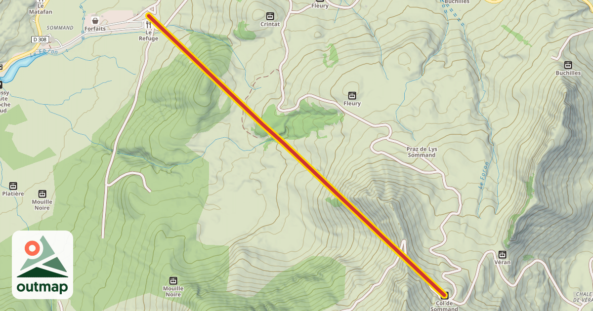Map of Col de Sommand