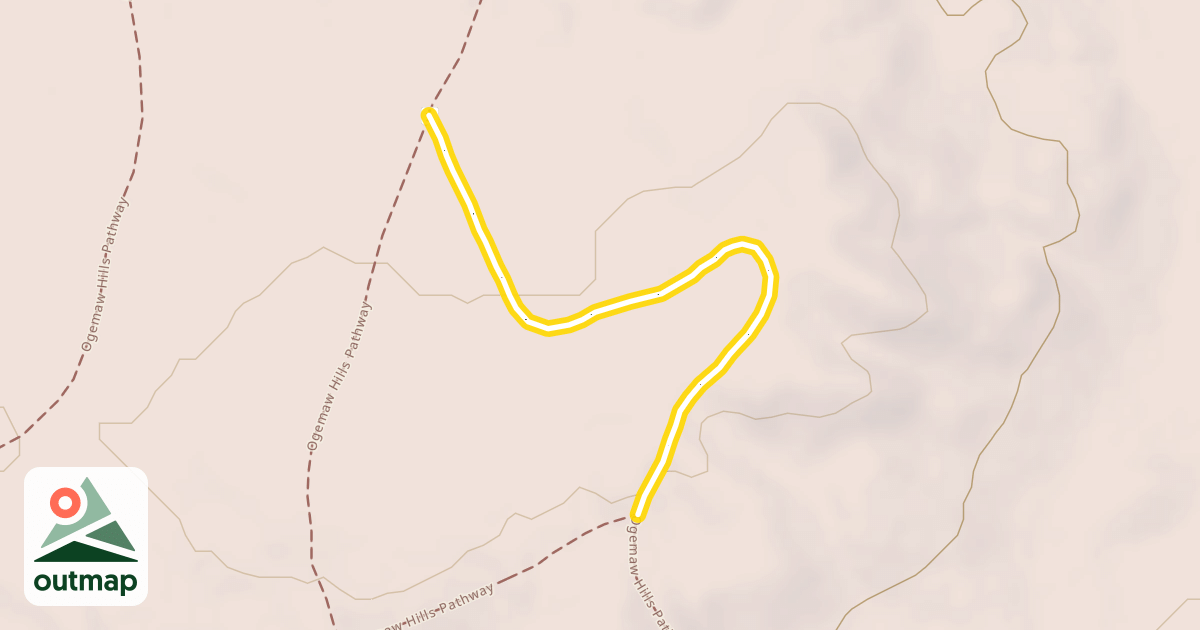 Map of Ogemaw Hills Pathway