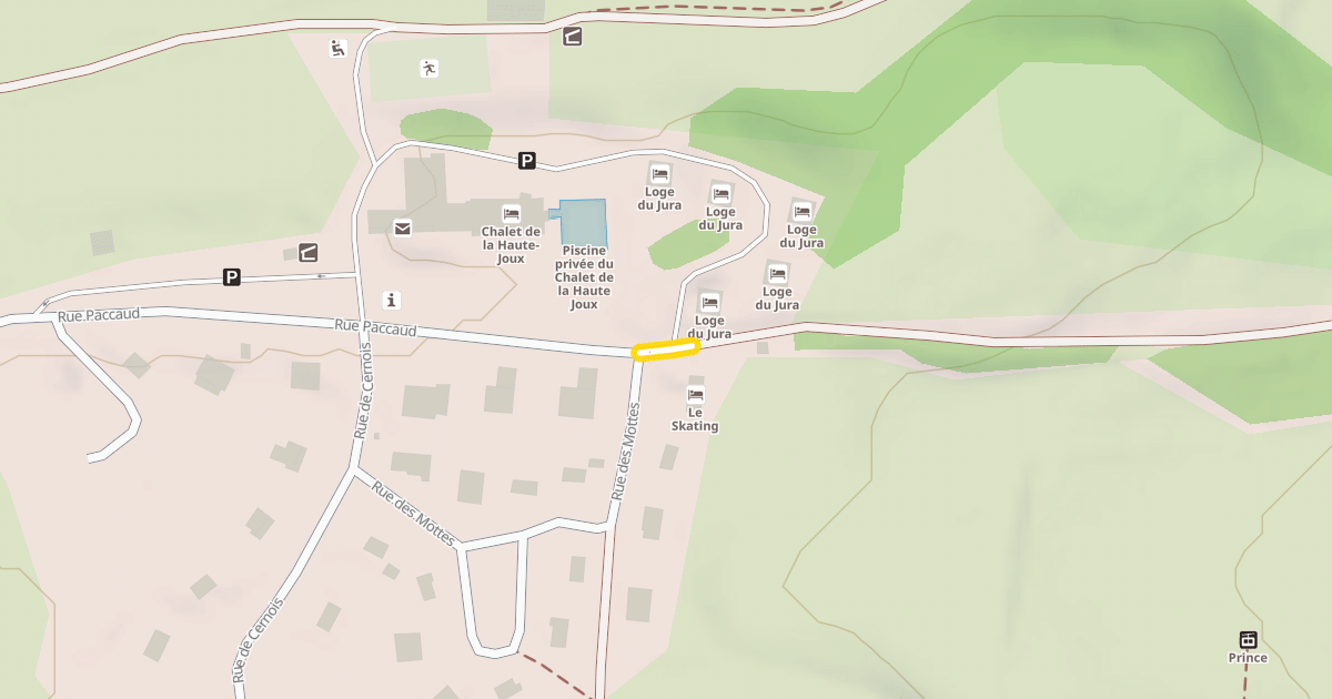 Map preview of Rue de Paccaud