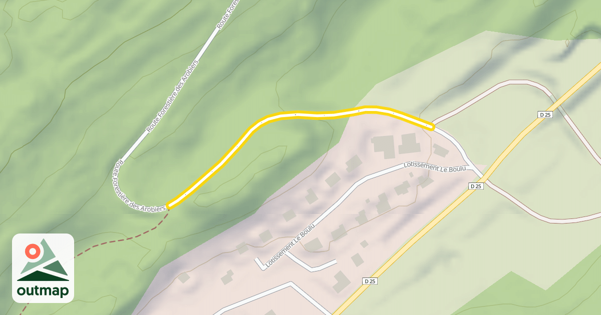 Map of Route Forestière des Arobiers