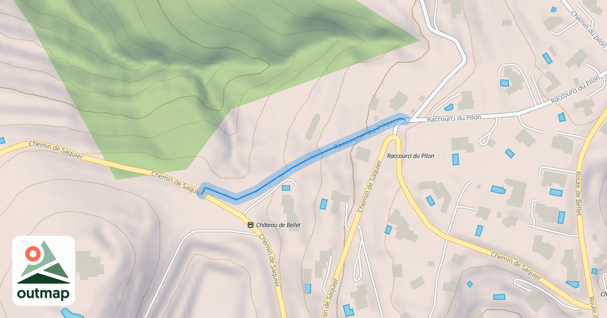 Map of Raccourci du Pilon
