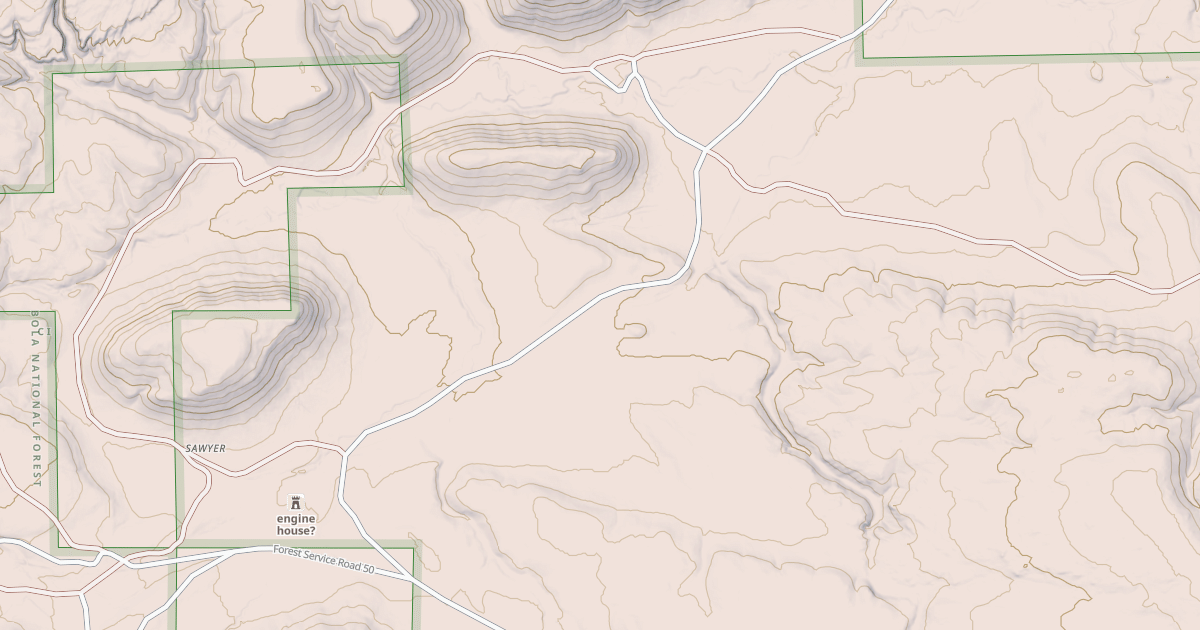 Map preview of USFS Motor Vehicle Use Map Roads {6E89D170-7333-41AA-82AE-914EB2BAE1C2}