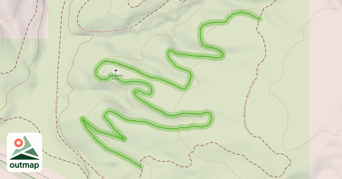 Map of Hillside Mountain Bike Trail