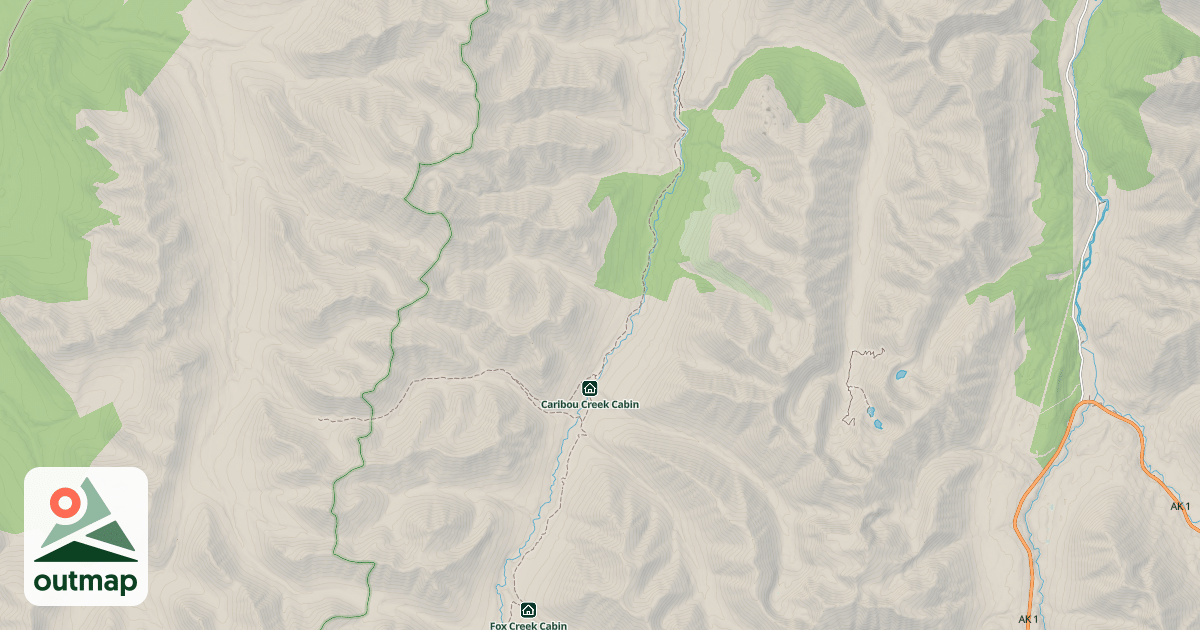 Map of Resurrection Pass Trail