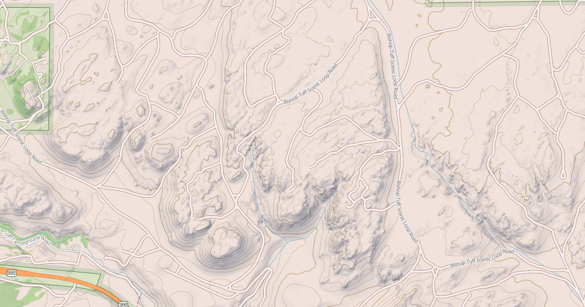 Map preview of BISHOP TUFF SCENIC LOOP