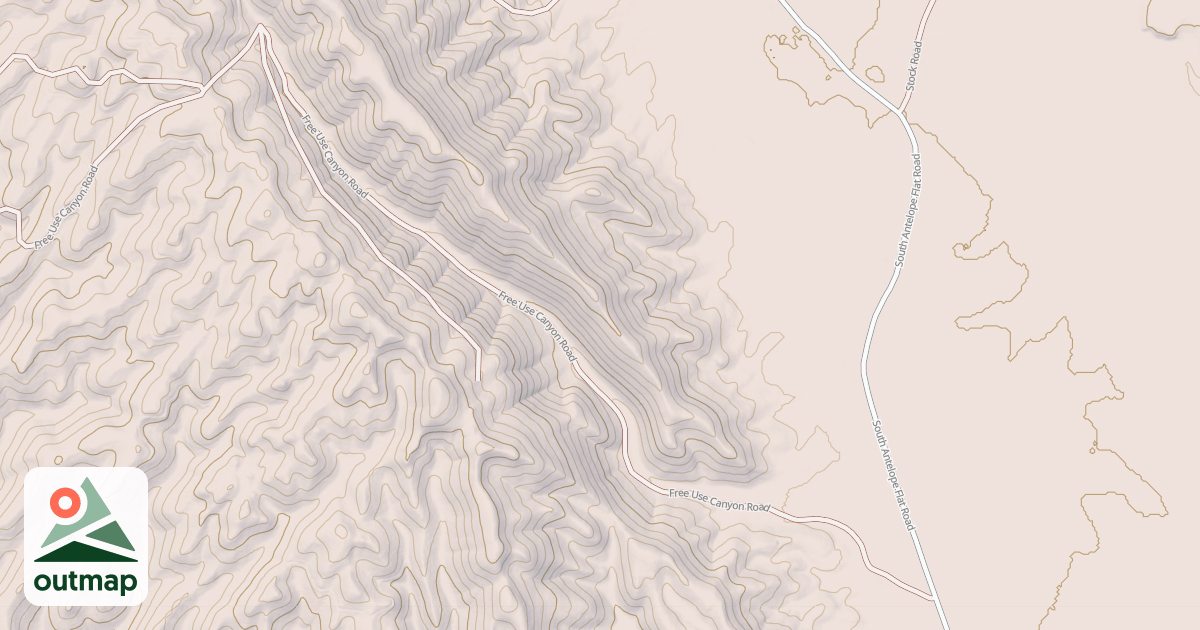 Map of FREE USE CANYON