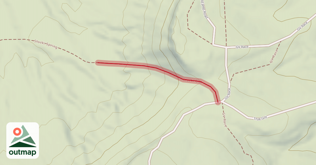 Map of Stucki Gap