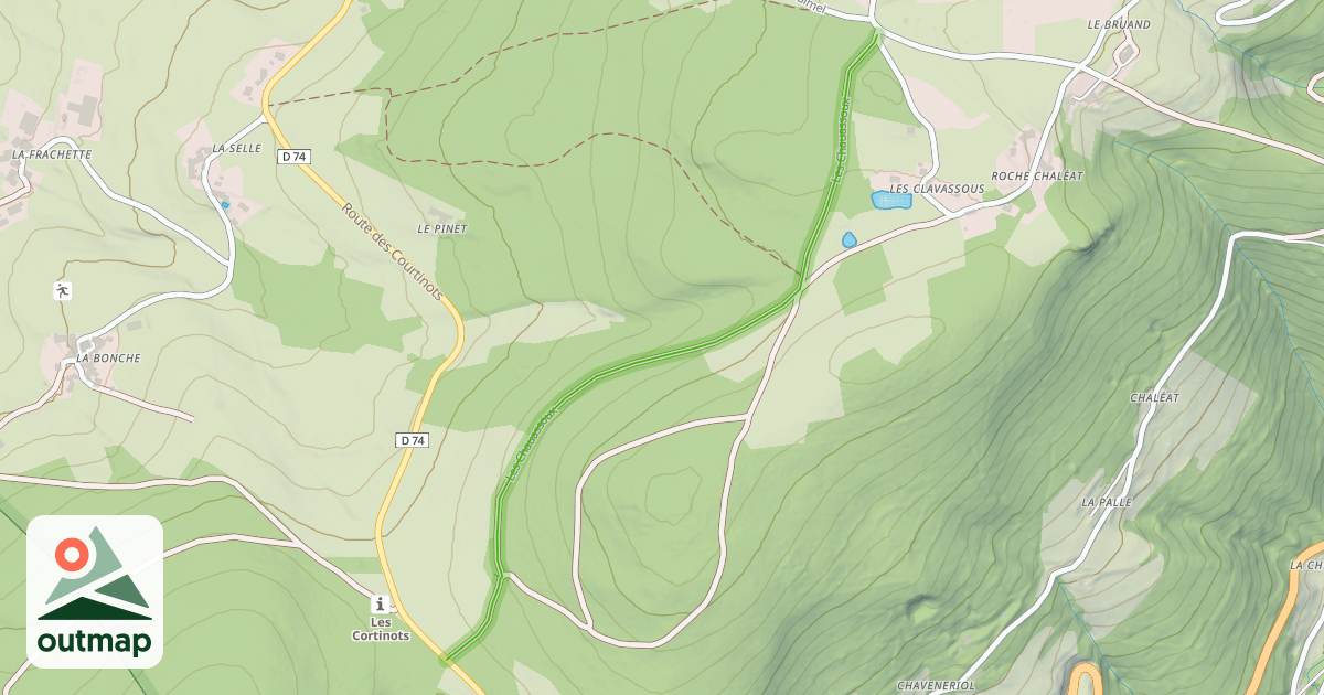 Map of Les Chauassoux