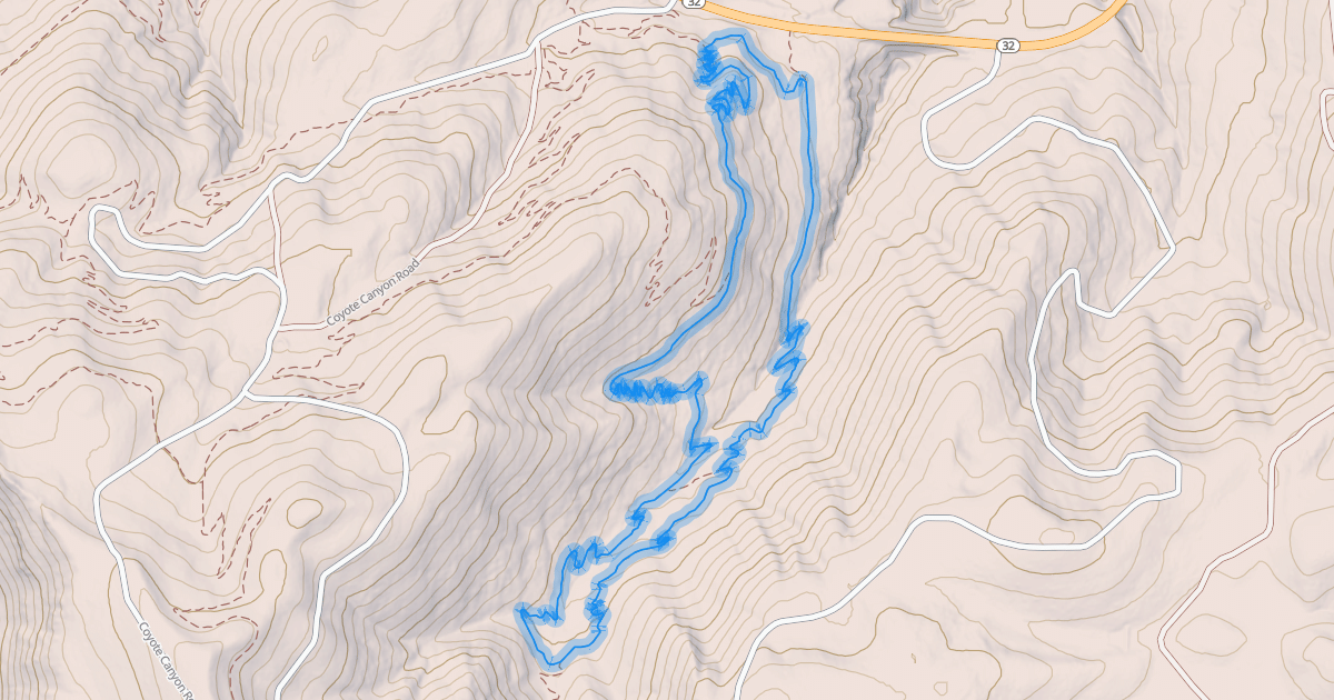 Map preview of Wile E. Canyon Loop Trail