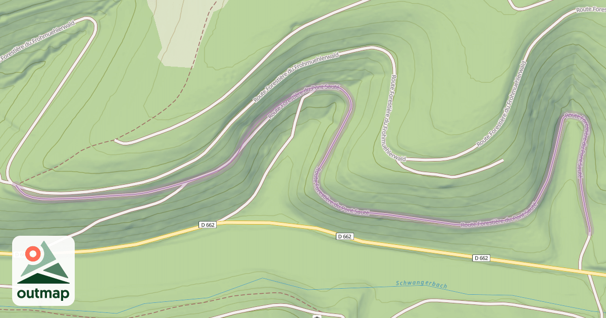 Map of Route Forestière du Pont Sauté