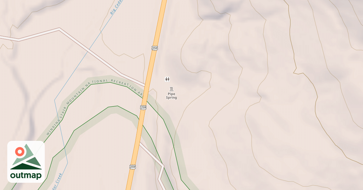 Map of PIPE SPRINGS