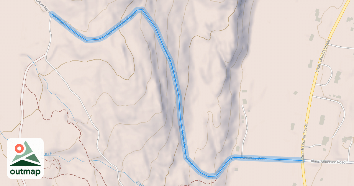 Map of Sodom Mountain Road