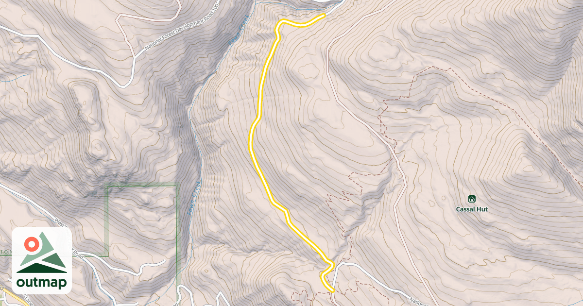 Map of National Forest Development Road 100
