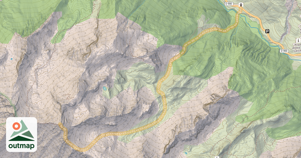 Map of Tête de Siguret — Certamussat