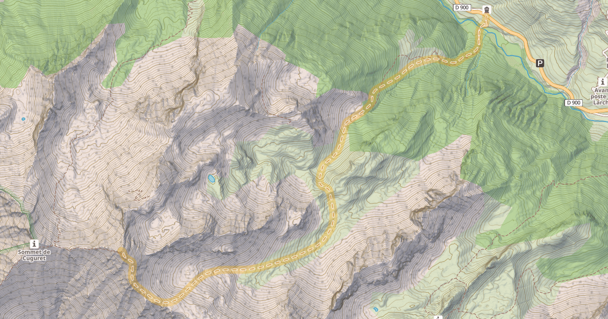 Map preview of Tête de Siguret — Certamussat