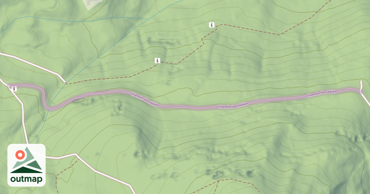 Map of Chemin des Alliés