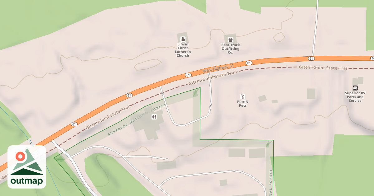 Map of GUNFLINT RANGER STATION