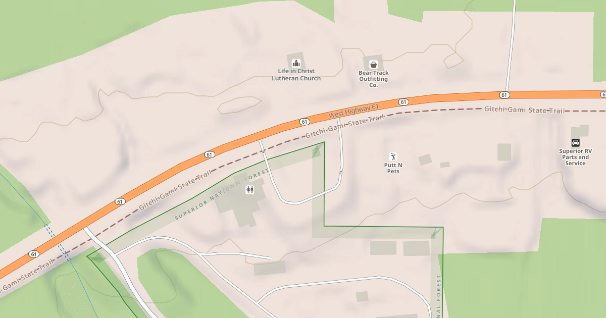 Map preview of GUNFLINT RANGER STATION