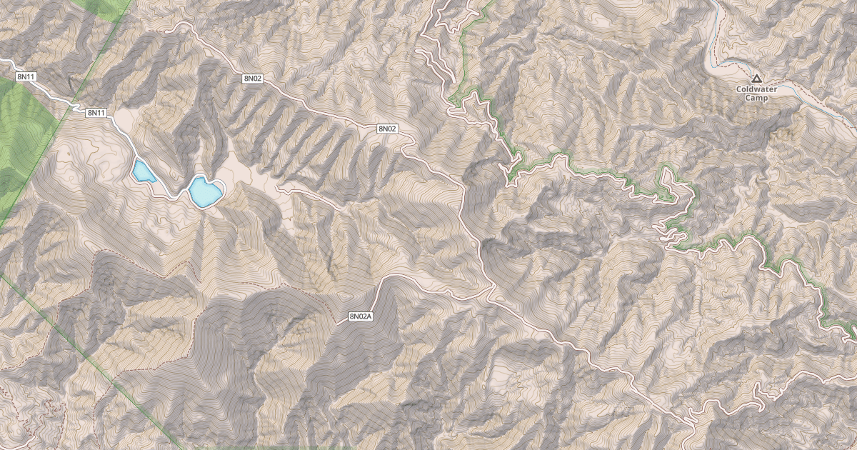 Map preview of ZACA RIDGE RD. OHV