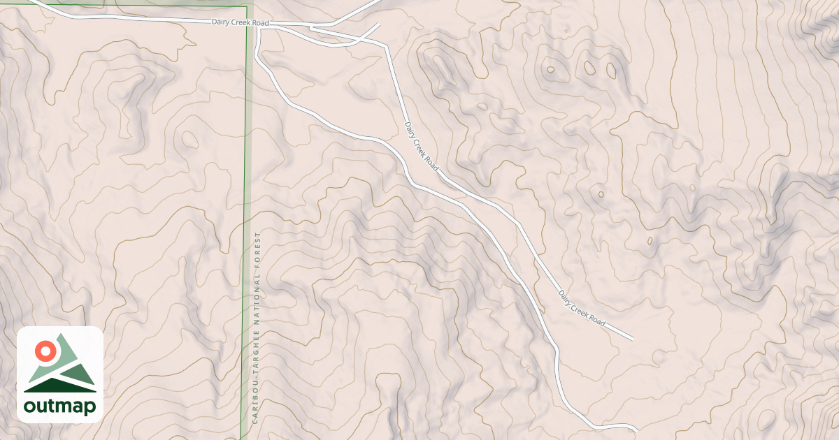 Map of DAIRY CREEK SPUR
