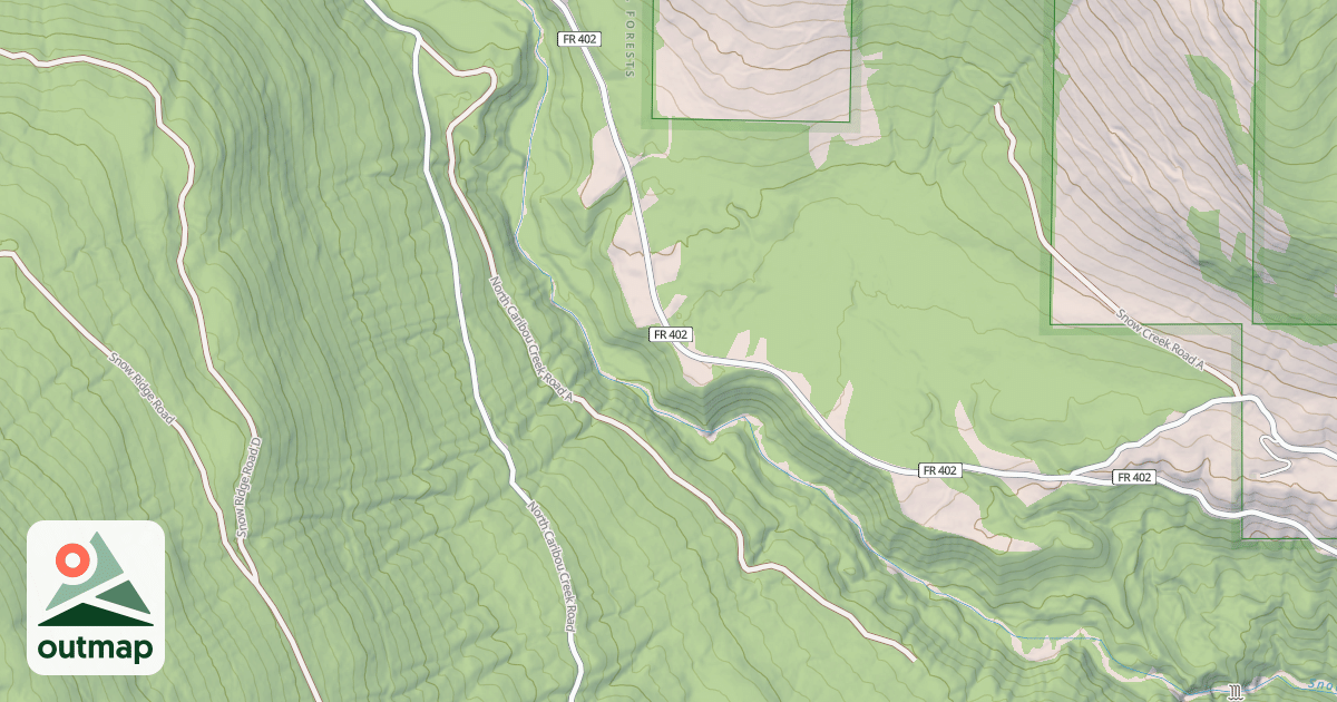 Map of NORTH CARIBOU CREEK A
