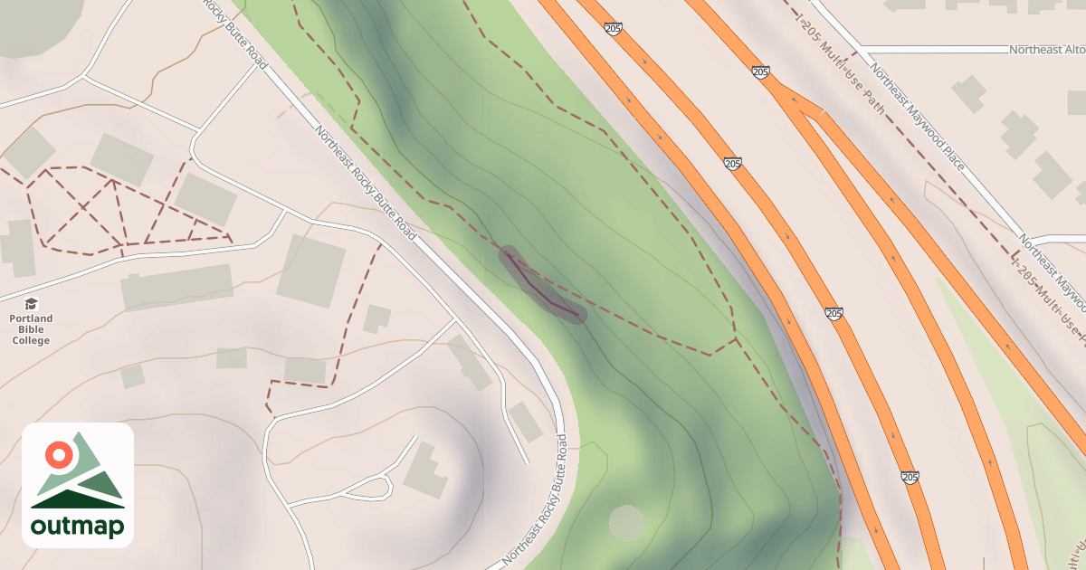 Map of Rocky Butte Quarry