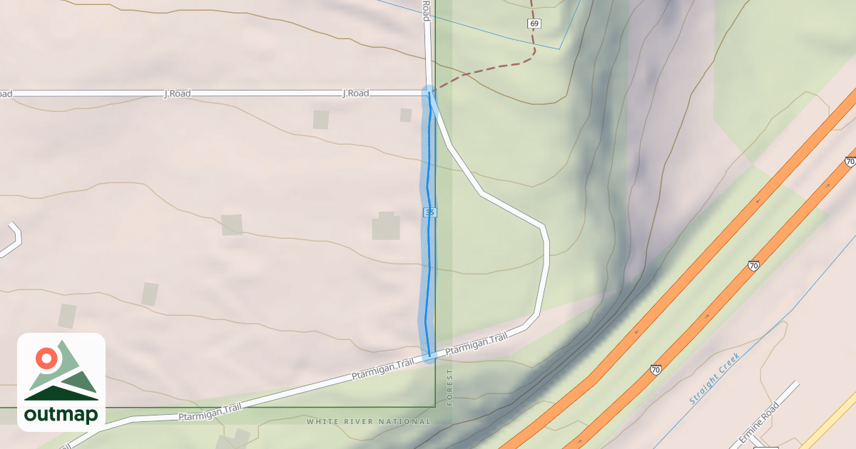 Map of Ptarmigan Pass Trail