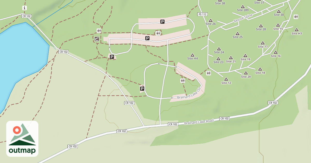 Map of BRAINARD LAKE O/L