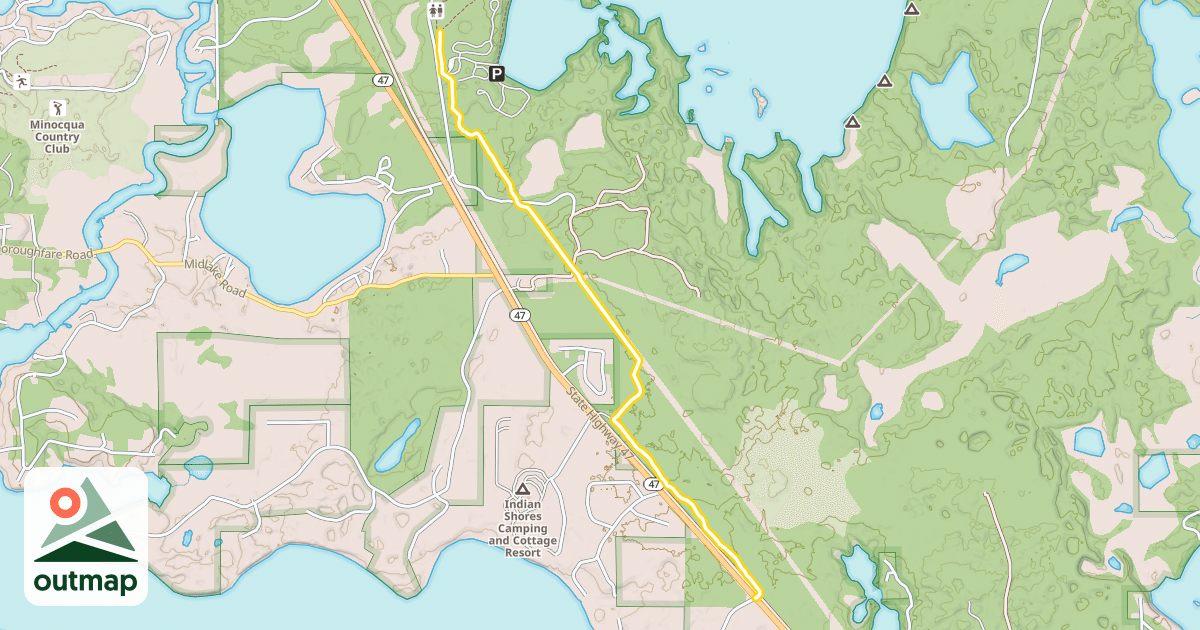 Map of Clear Lake Paved Bike Path