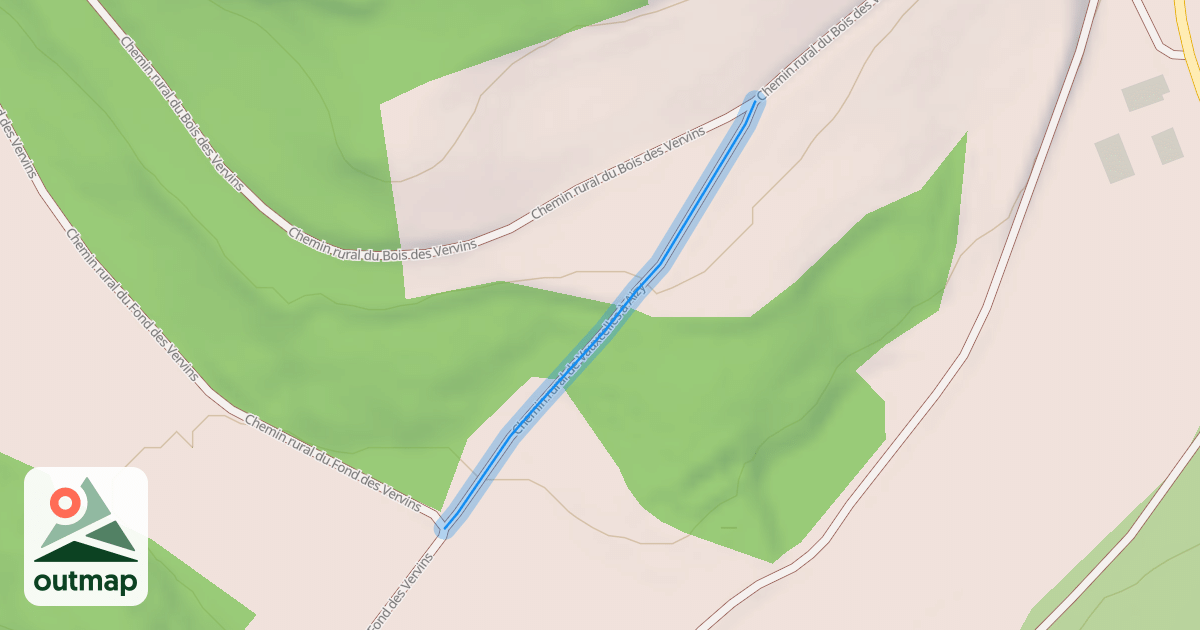 Map of Chemin rural de Vauxcelles à Aizy