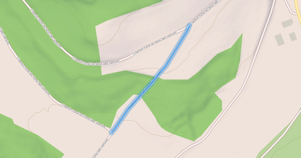 Map preview of Chemin rural de Vauxcelles à Aizy