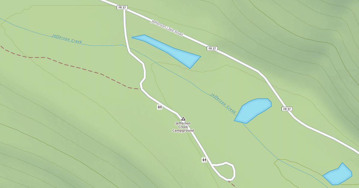 Map preview of JEFFERSON CREEK CG