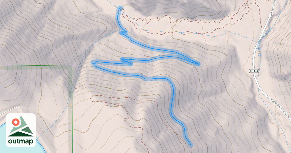 Map of Coal Camp Upper Loop Connector