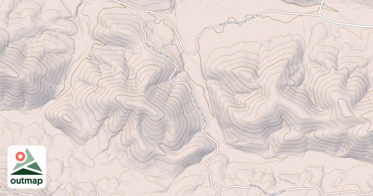 Map of WOLF PEN GAP 836