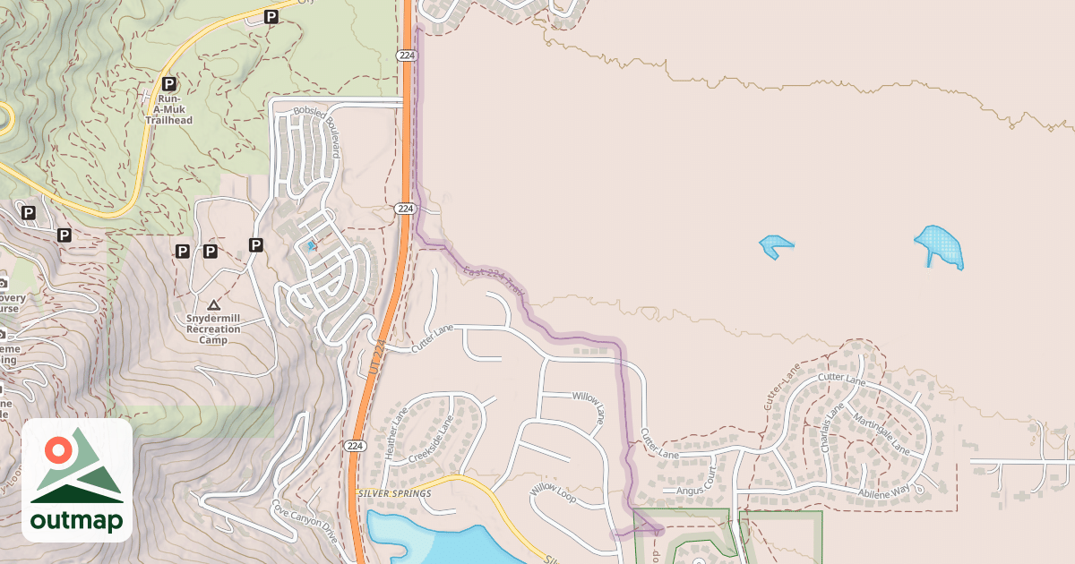Map of East 224 Trail