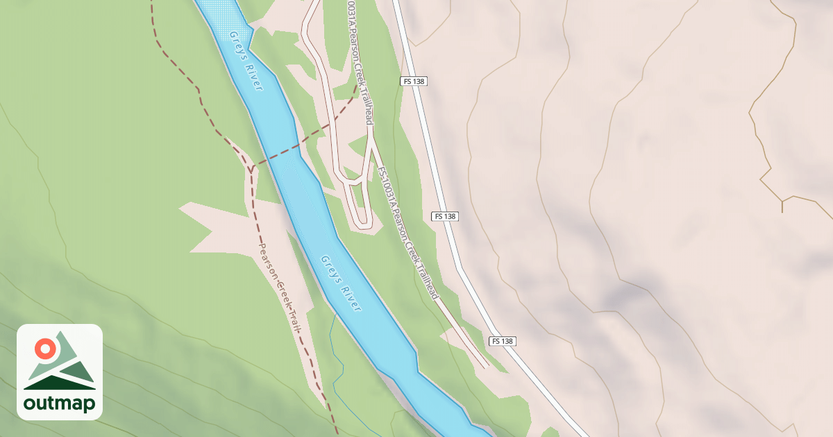 Map of PEARSON CREEK TRAILHEAD
