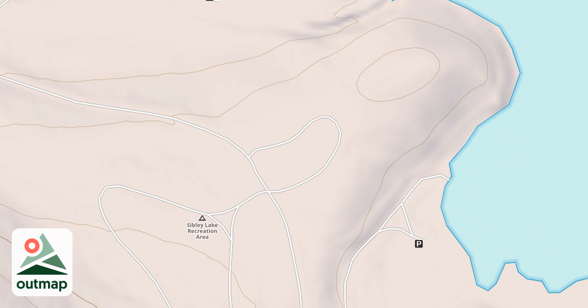 Map of SIBLEY LAKE (OLD LOOP) C.G.