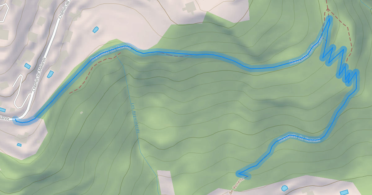 Map preview of Descente de Corenc