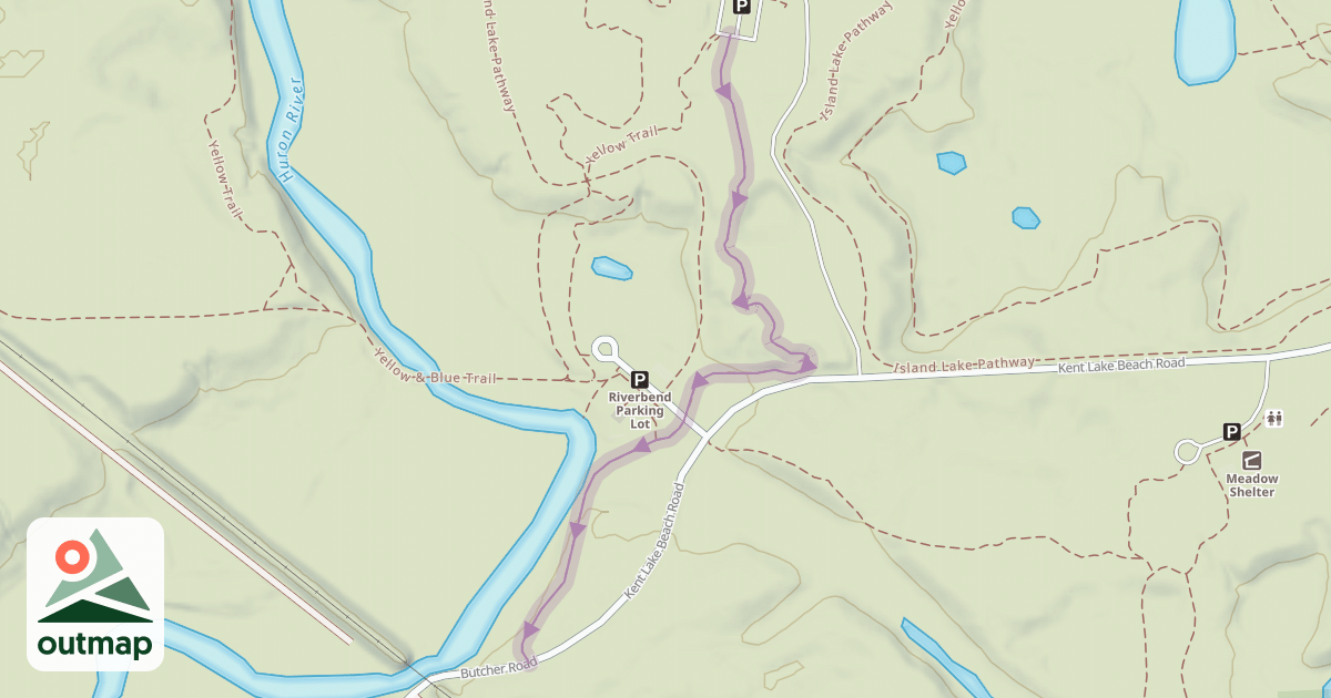 Map of Blue Trail