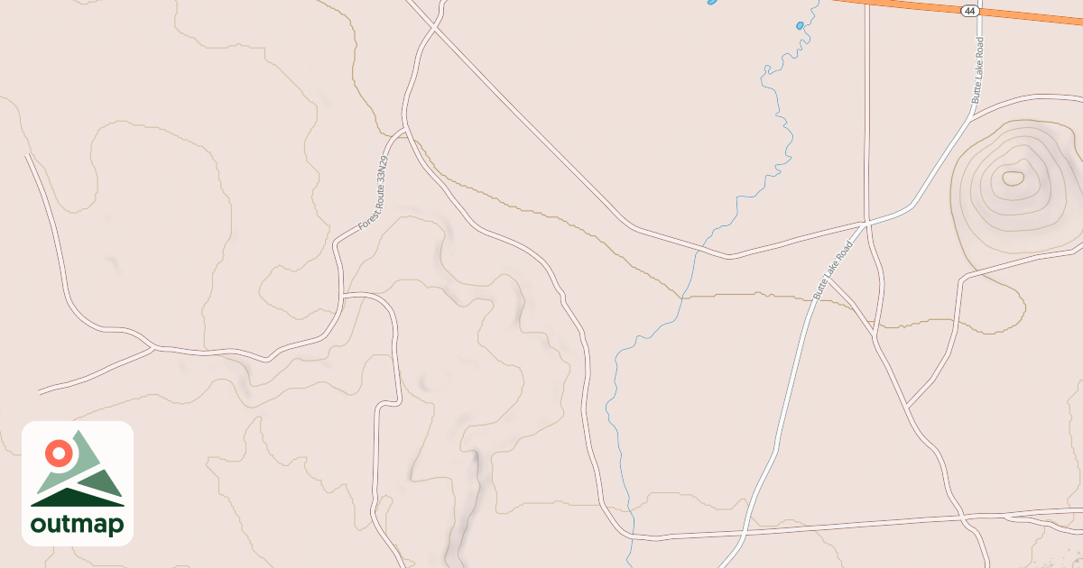Map of BIDWELL SPRINGS TIE