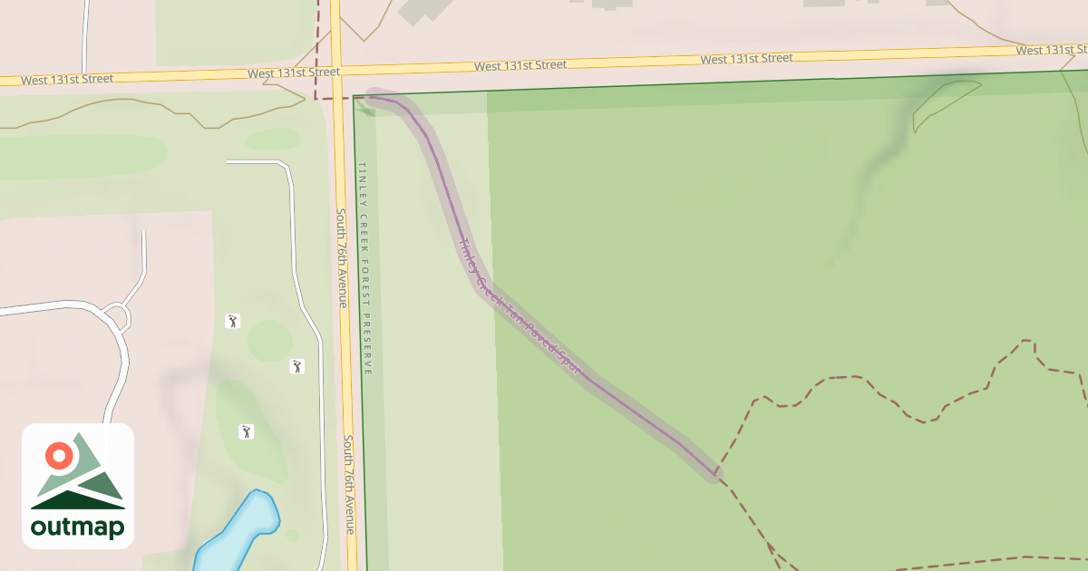 Map of Tinley Creek Tan Paved Spur