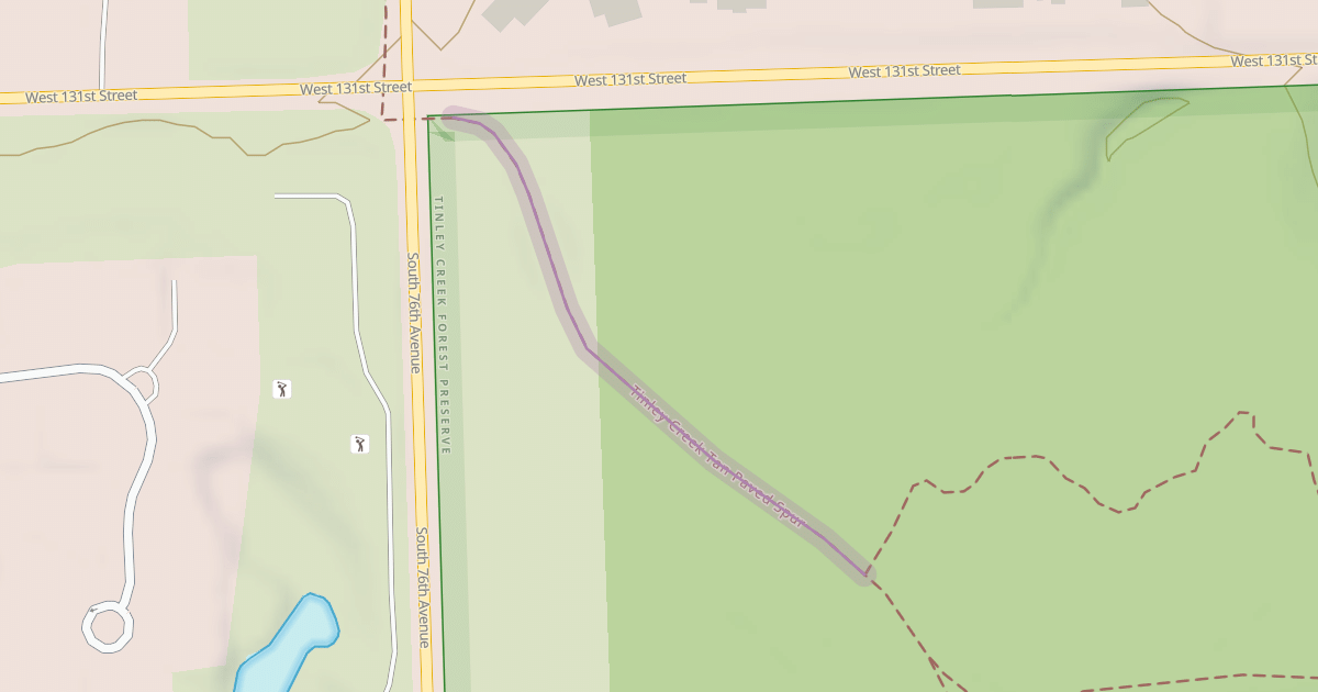 Map preview of Tinley Creek Tan Paved Spur