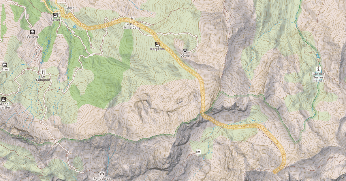Map preview of Ventebrun (est) — Super-Sauze